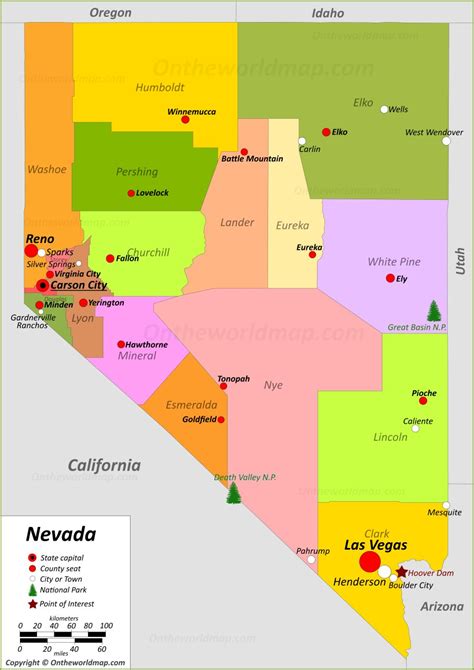 list of towns in nevada.
